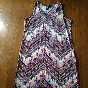 Multicolor maxi/tank dress